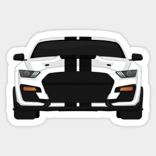 Shelby GT500 2020 Oxford-White + Black Stripes Sticker